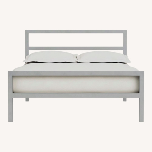 Used Room & Board Dark Gray Metal Queen Bed for sale on AptDeco