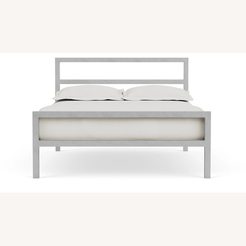 Used Room & Board Dark Gray Metal Queen Bed for sale on AptDeco