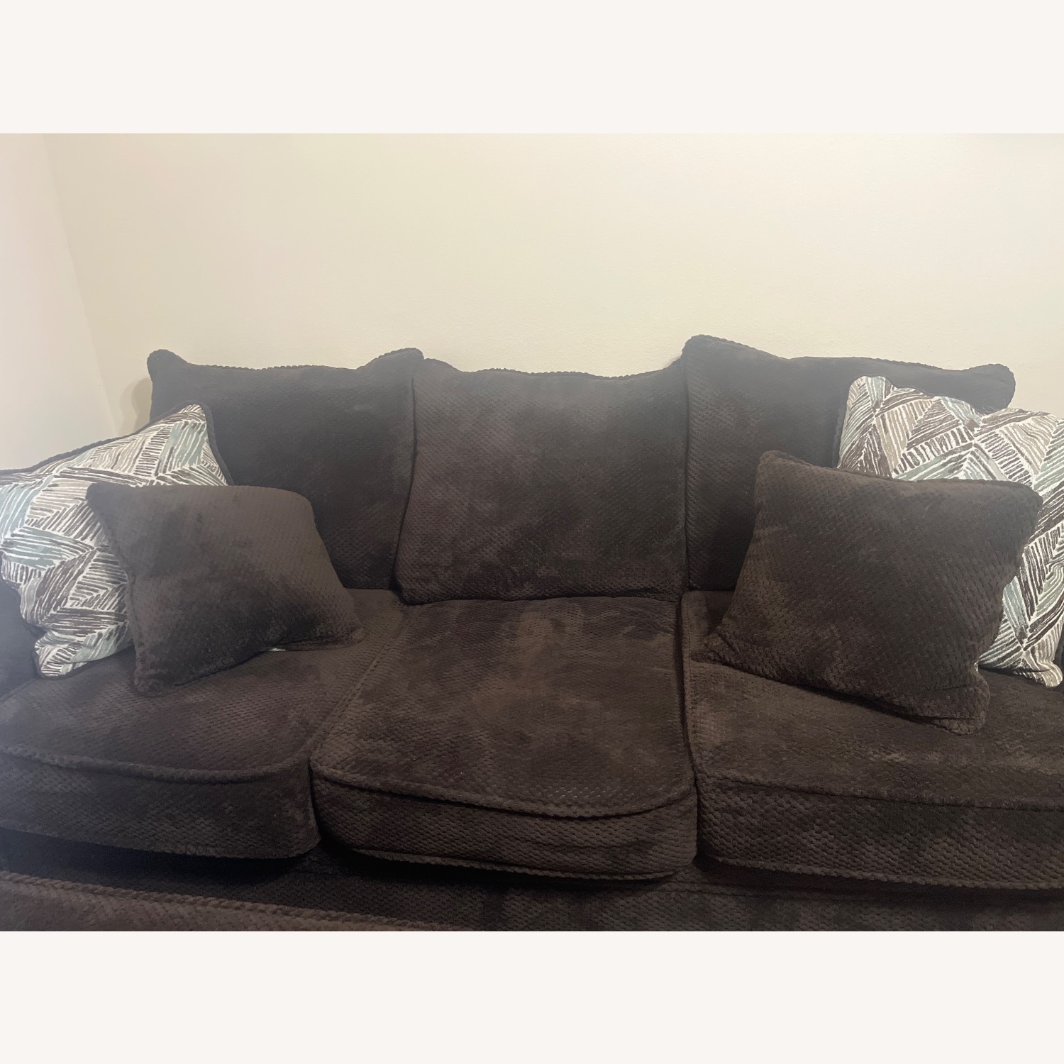 Dark Brown 3+ Seater Sofa - image-1
