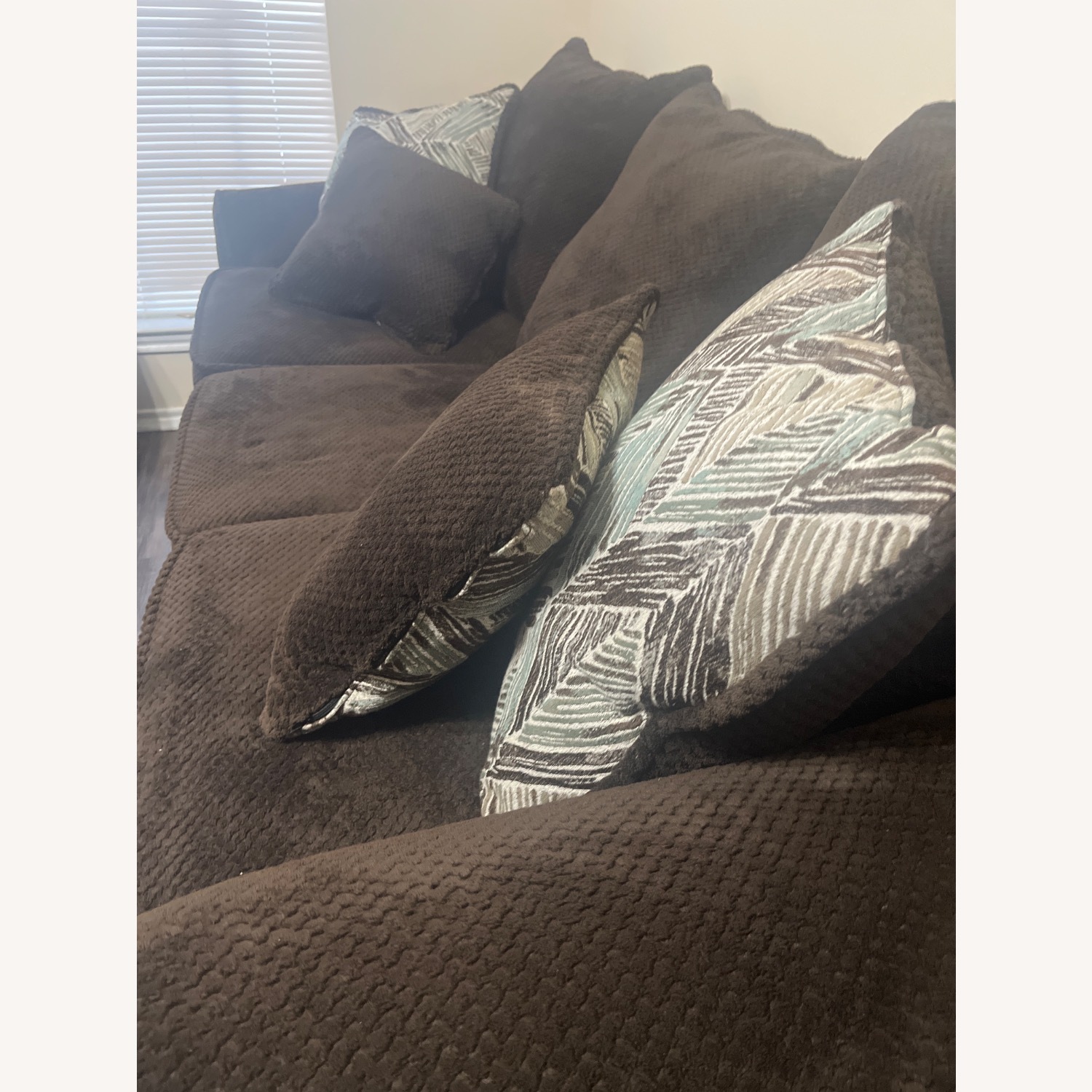 Dark Brown 3+ Seater Sofa - image-3