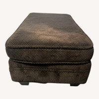 Dark Brown Fabric Ottoman