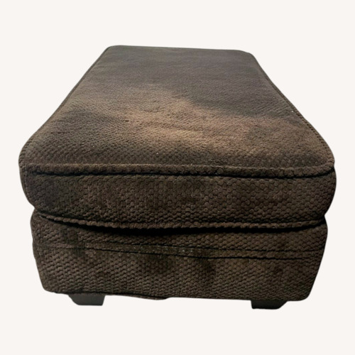 Used Dark Brown Fabric Ottoman for sale on AptDeco