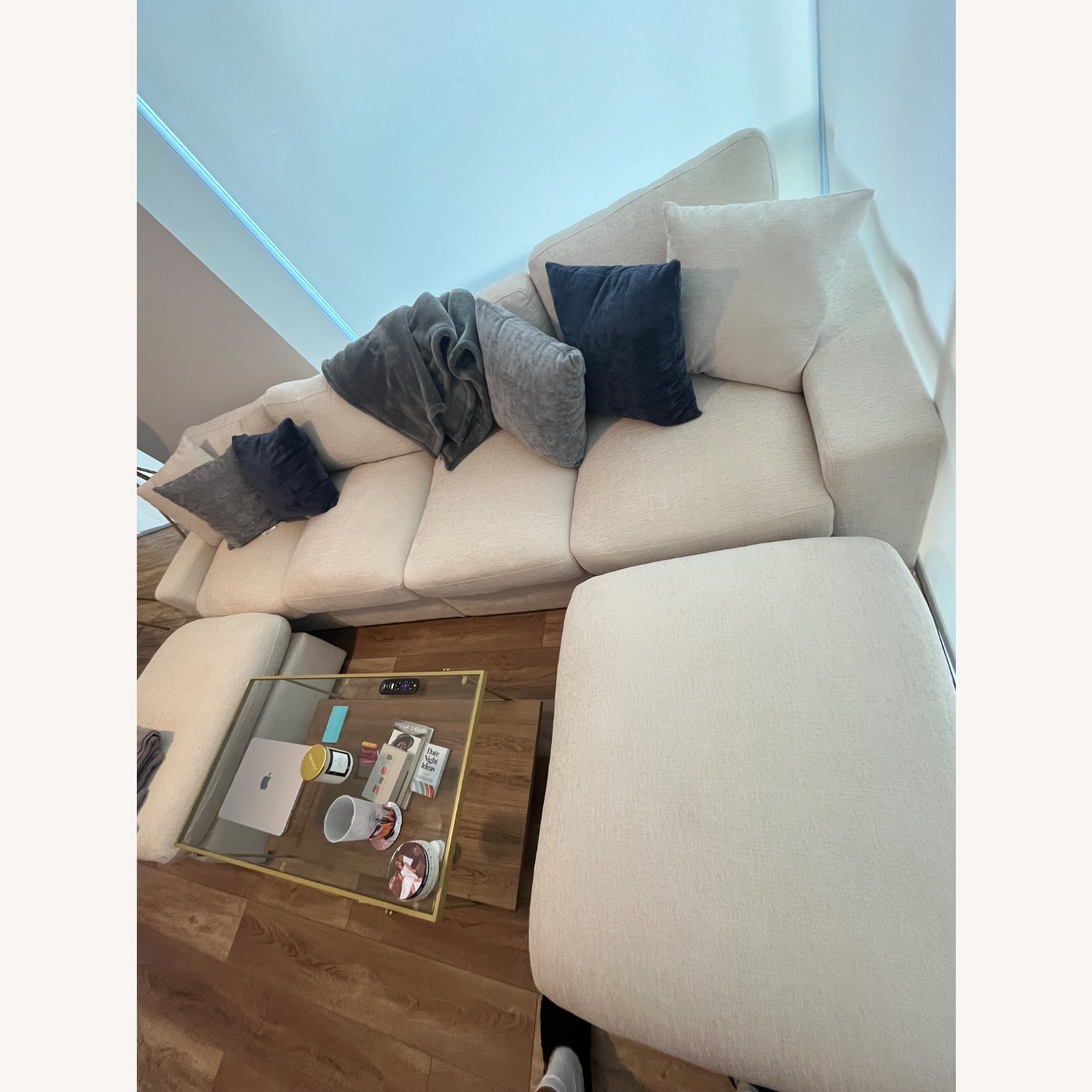 Beige Tolzmann Sectional Sofa with 2 Ottomans - image-3