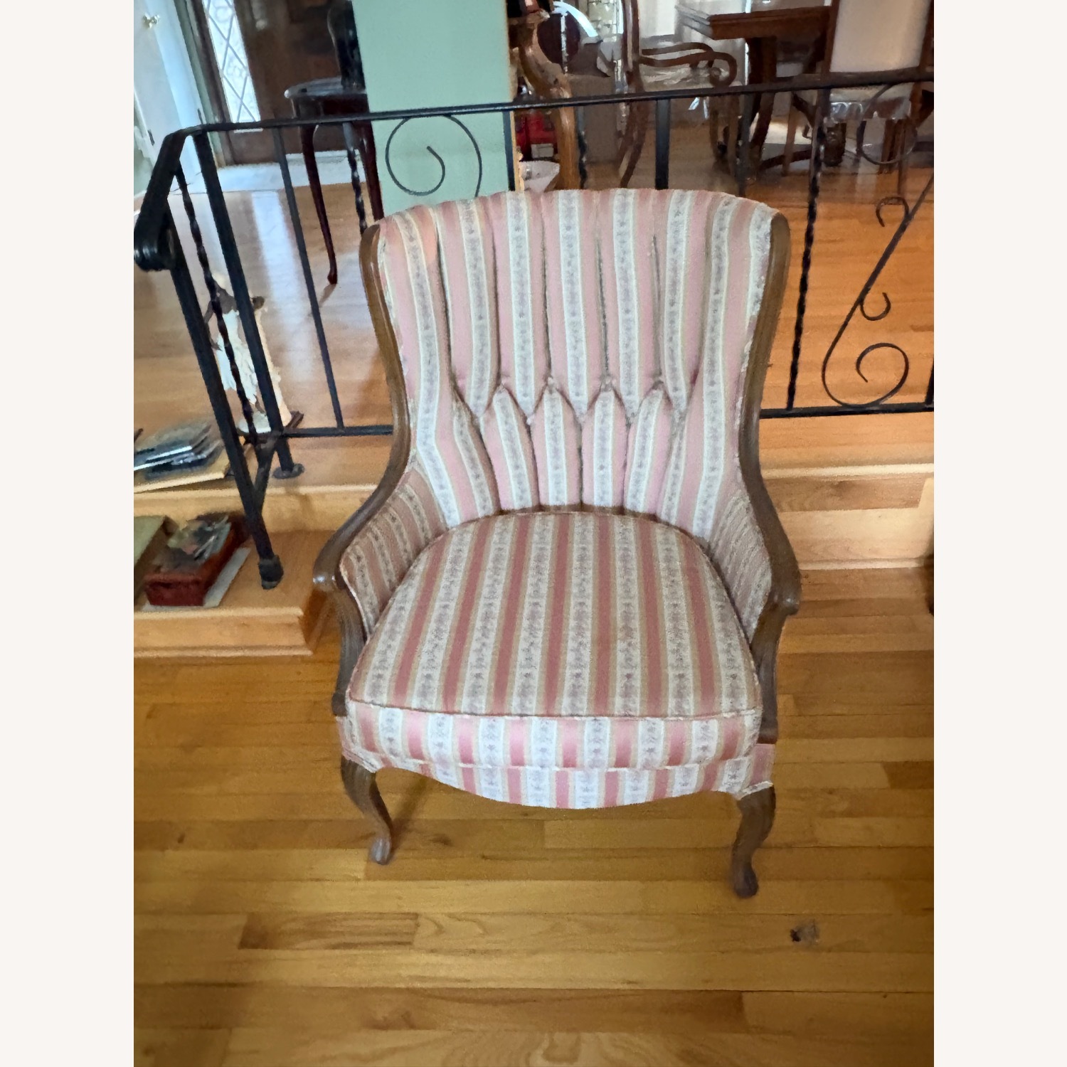 Vintage/Antique Fabric Accent Chair - image-2