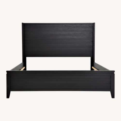 Used Bob's Discount Furniture Black Wood King Bed for sale on AptDeco