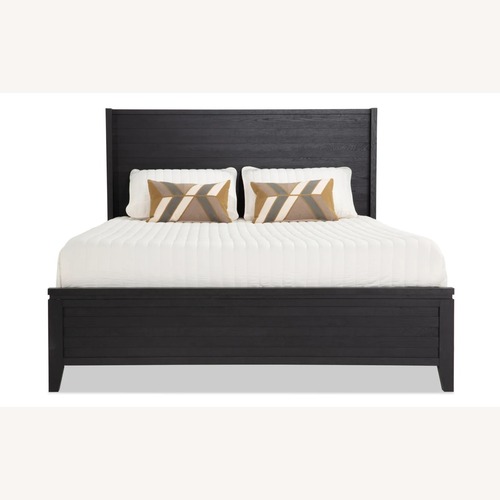 Used Bob's Discount Furniture Black Wood King Bed for sale on AptDeco