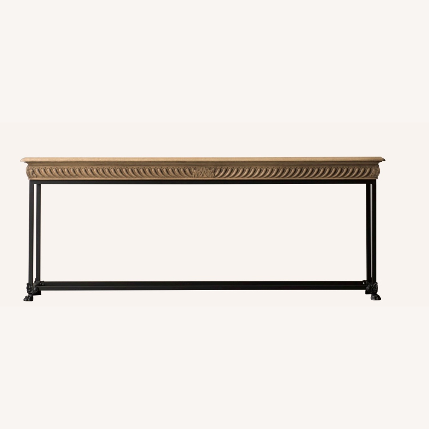 Restoration Hardware Light Brown Wood Side Table - image-0