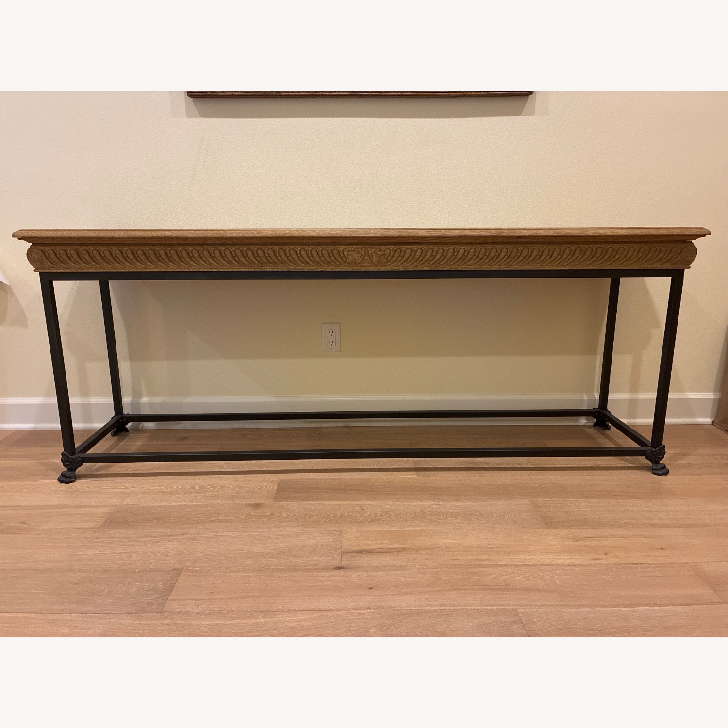 Restoration Hardware Light Brown Wood Side Table - image-1