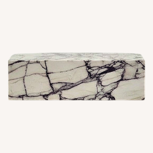 Used Plinth Marble Coffee Table Calacatta Viola for sale on AptDeco