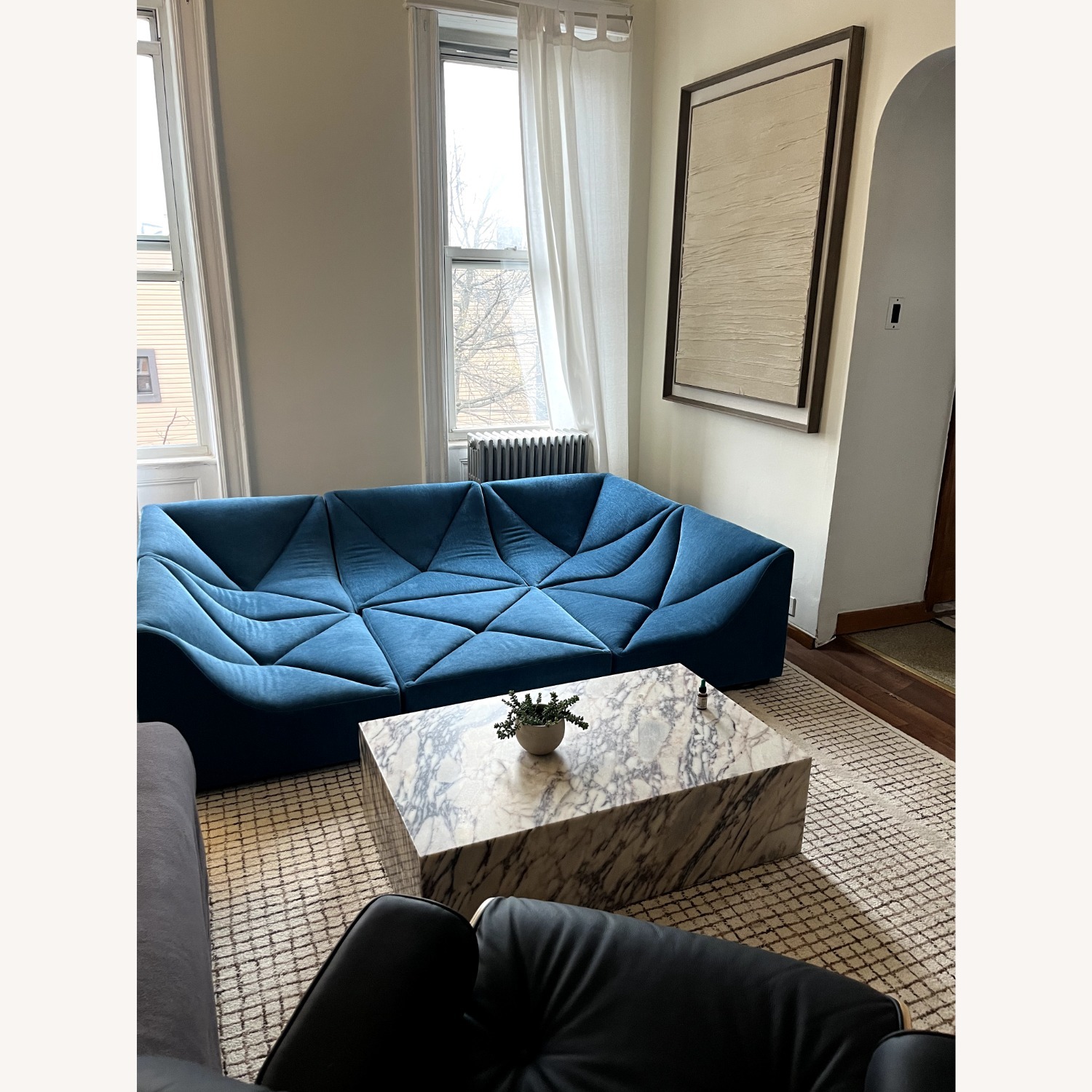 Plinth Marble Coffee Table Calacatta Viola - image-3