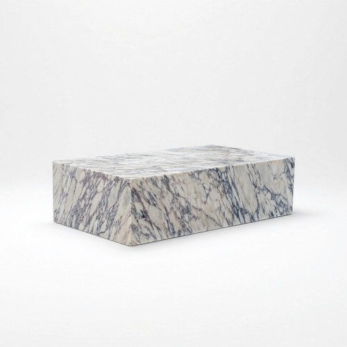 Used Plinth Marble Coffee Table Calacatta Viola for sale on AptDeco