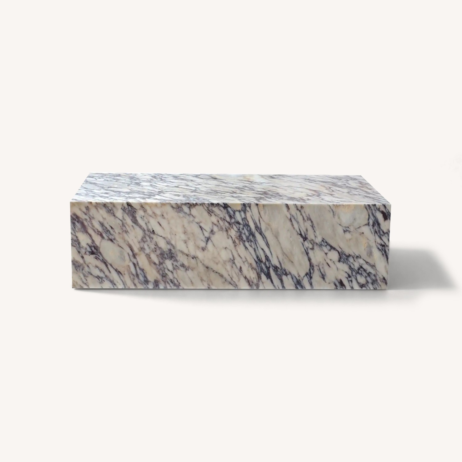 Plinth Marble Coffee Table Calacatta Viola - image-1
