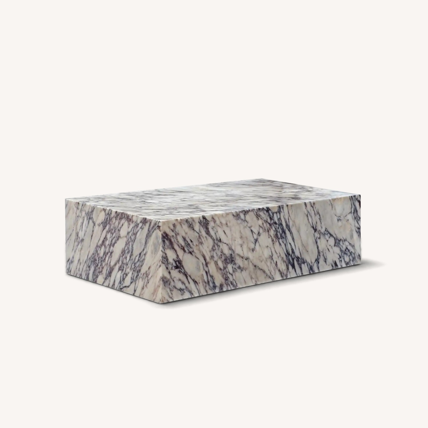 Plinth Marble Coffee Table Calacatta Viola - image-2