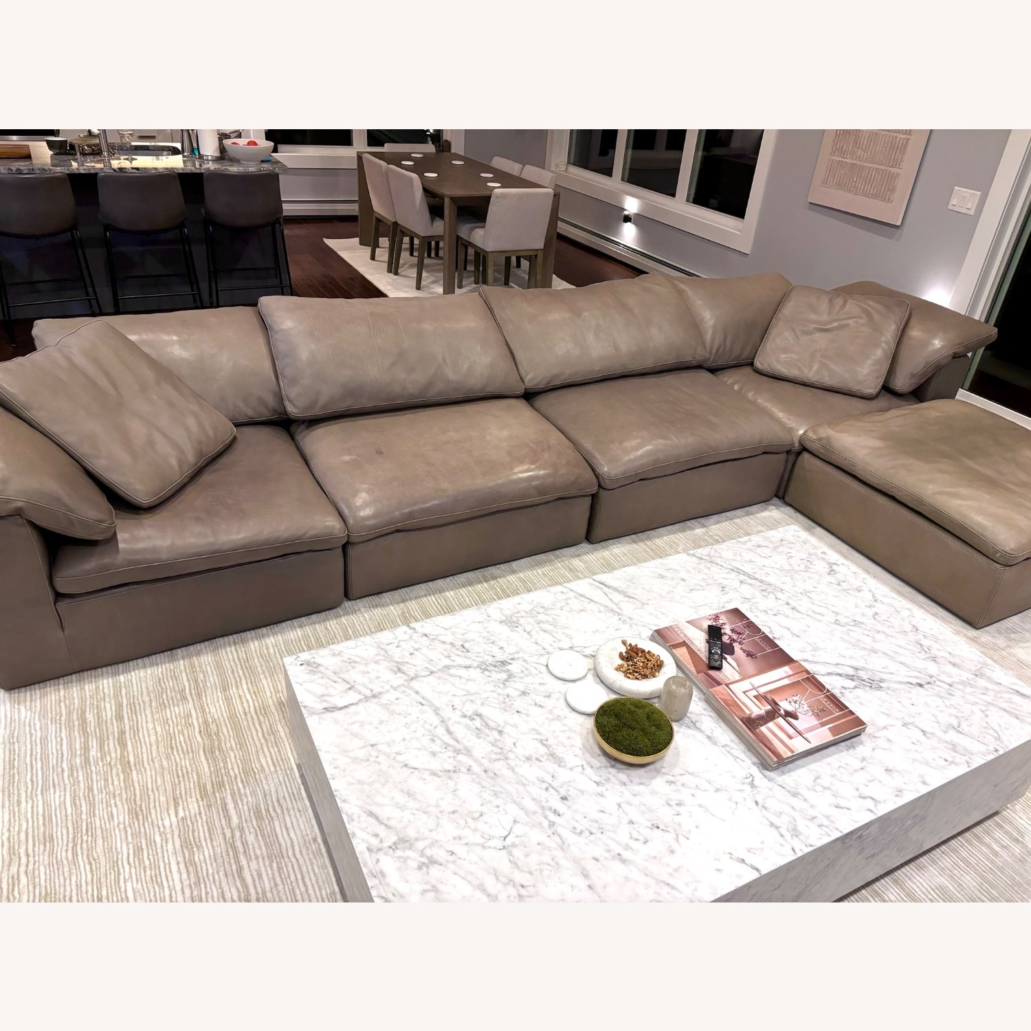 Restoration Hardware Cloud Dark Gray 5 Piece Sectional - image-2