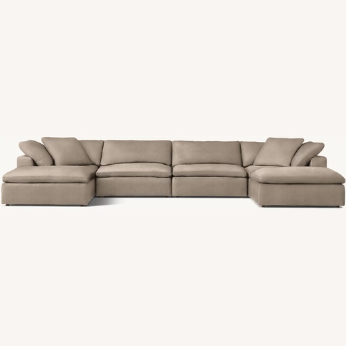 Used Restoration Hardware Cloud Dark Gray 5 Piece Sectional for sale on AptDeco
