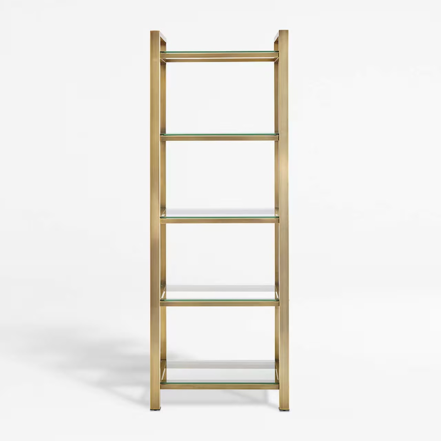 Crate & Barrel Pilsen Bookcase Brass - image-4
