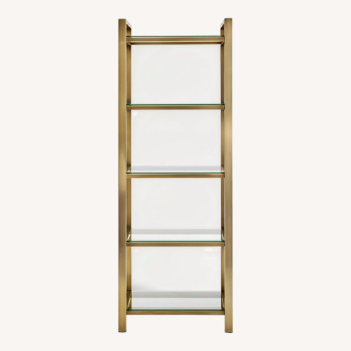Used Crate & Barrel Pilsen Bookcase Brass for sale on AptDeco