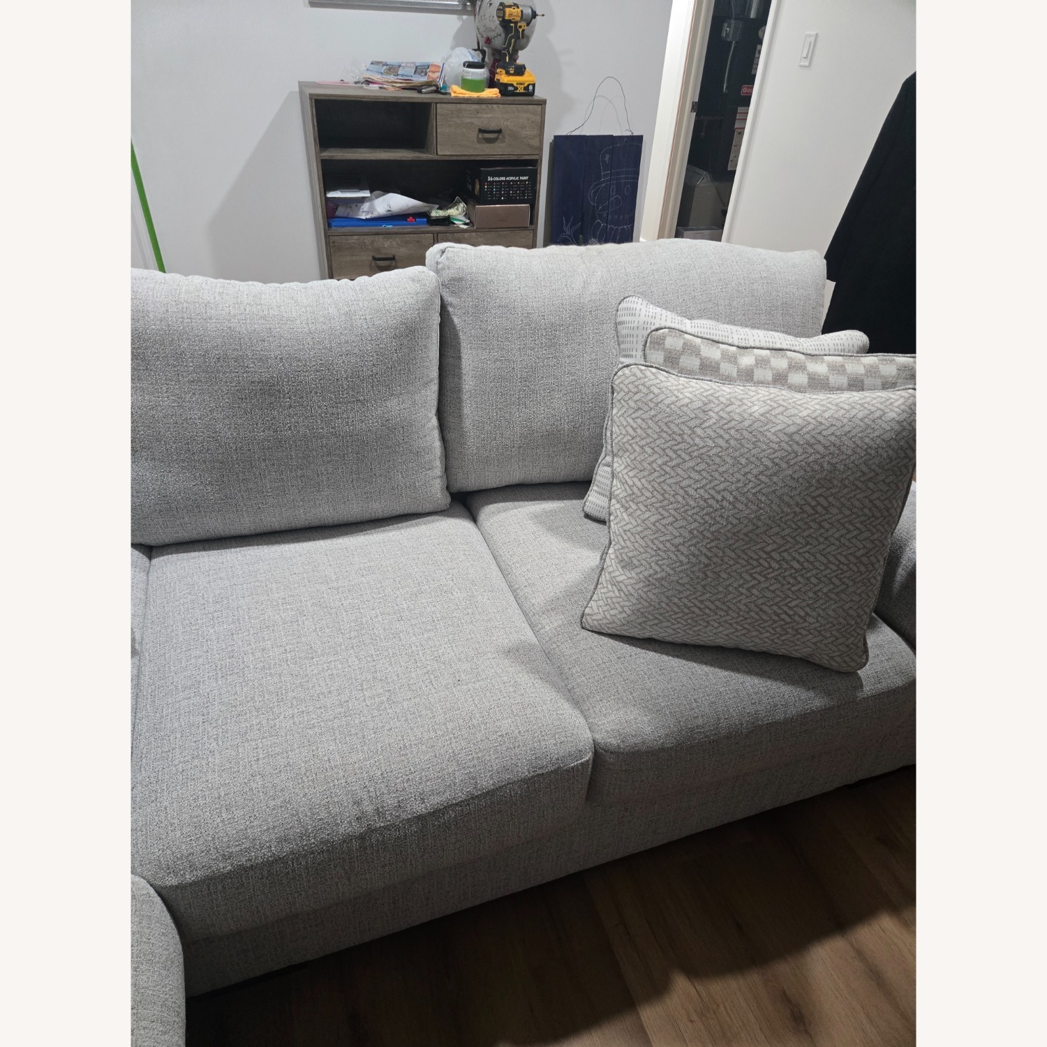 White with Grey Specs Large Sectional  - image-5