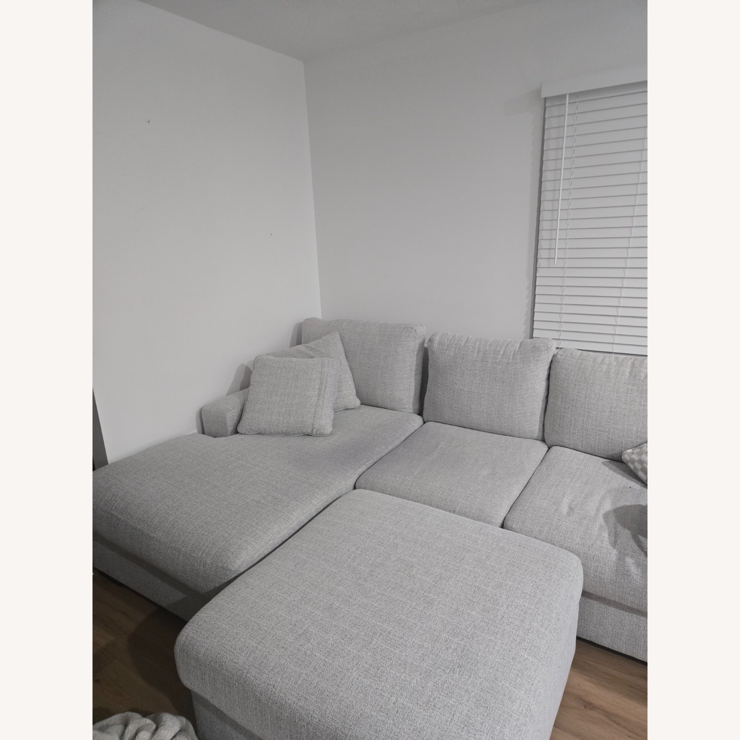 White with Grey Specs Large Sectional  - image-2