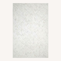 Cowhide Chevron Light Gray Rug 6' x 9'