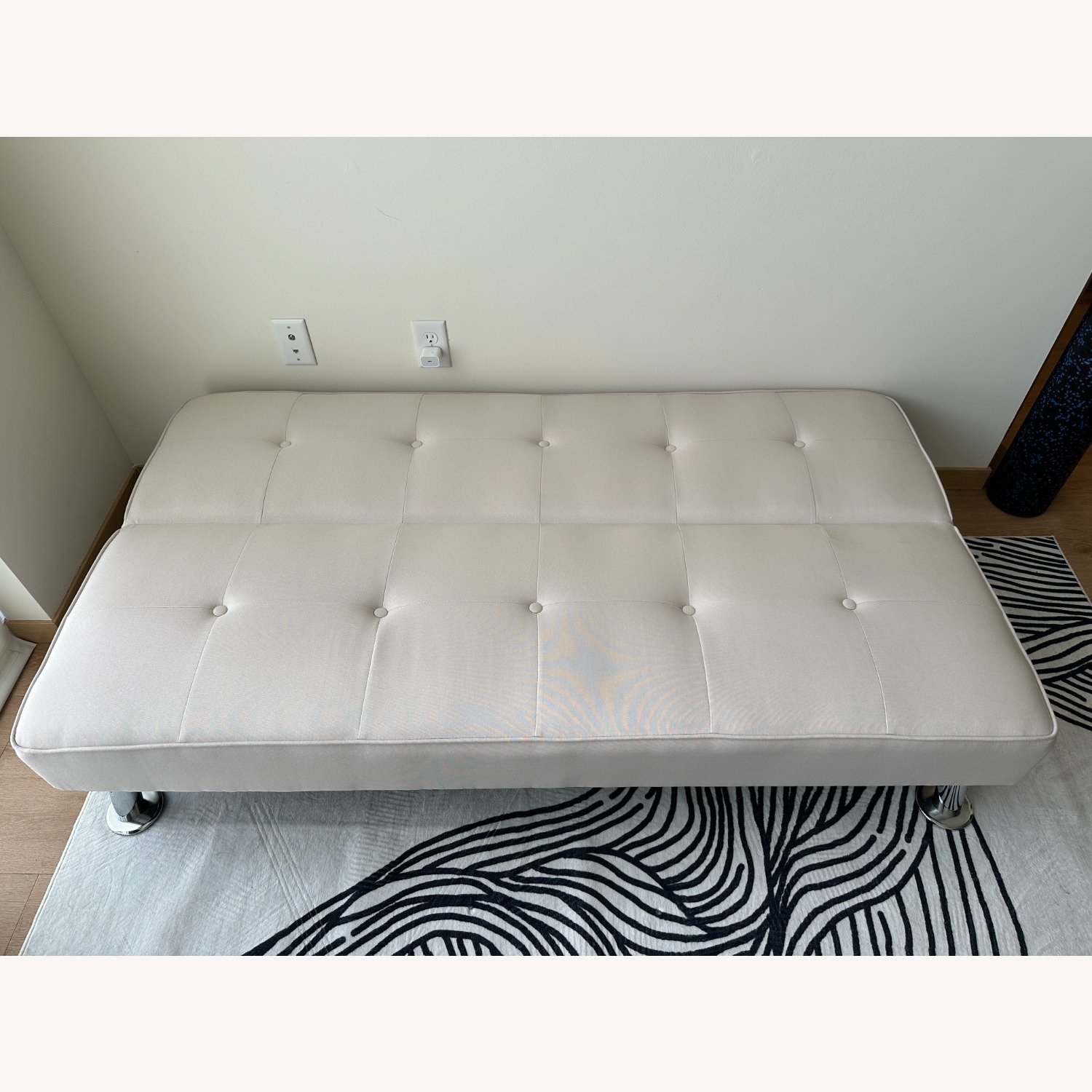 Gunji White Fabric Sleeper Sofa - image-2