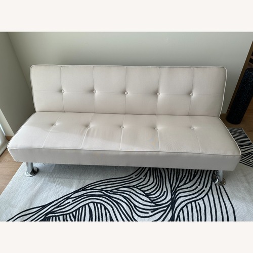 Used Gunji White Fabric Sleeper Sofa for sale on AptDeco