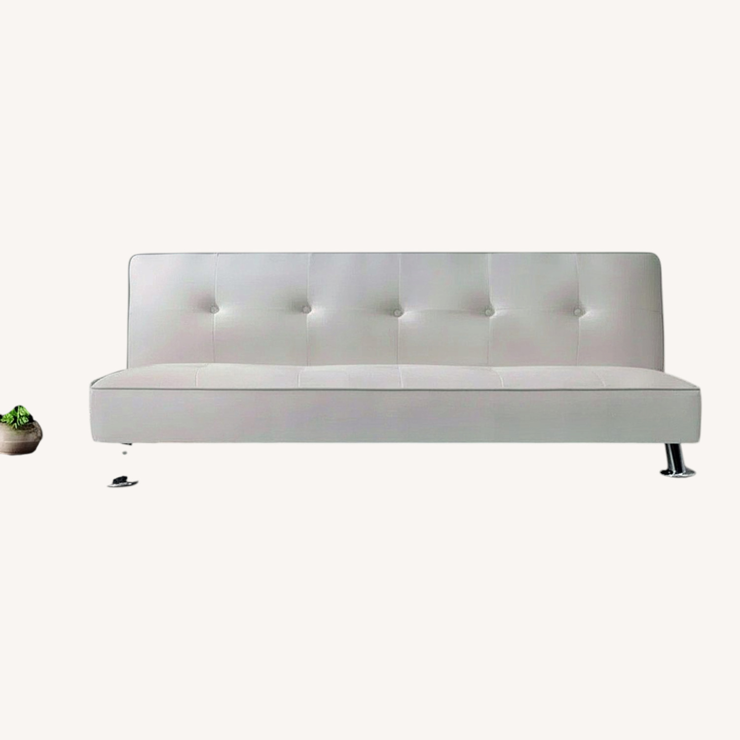 Gunji White Fabric Sleeper Sofa - image-7