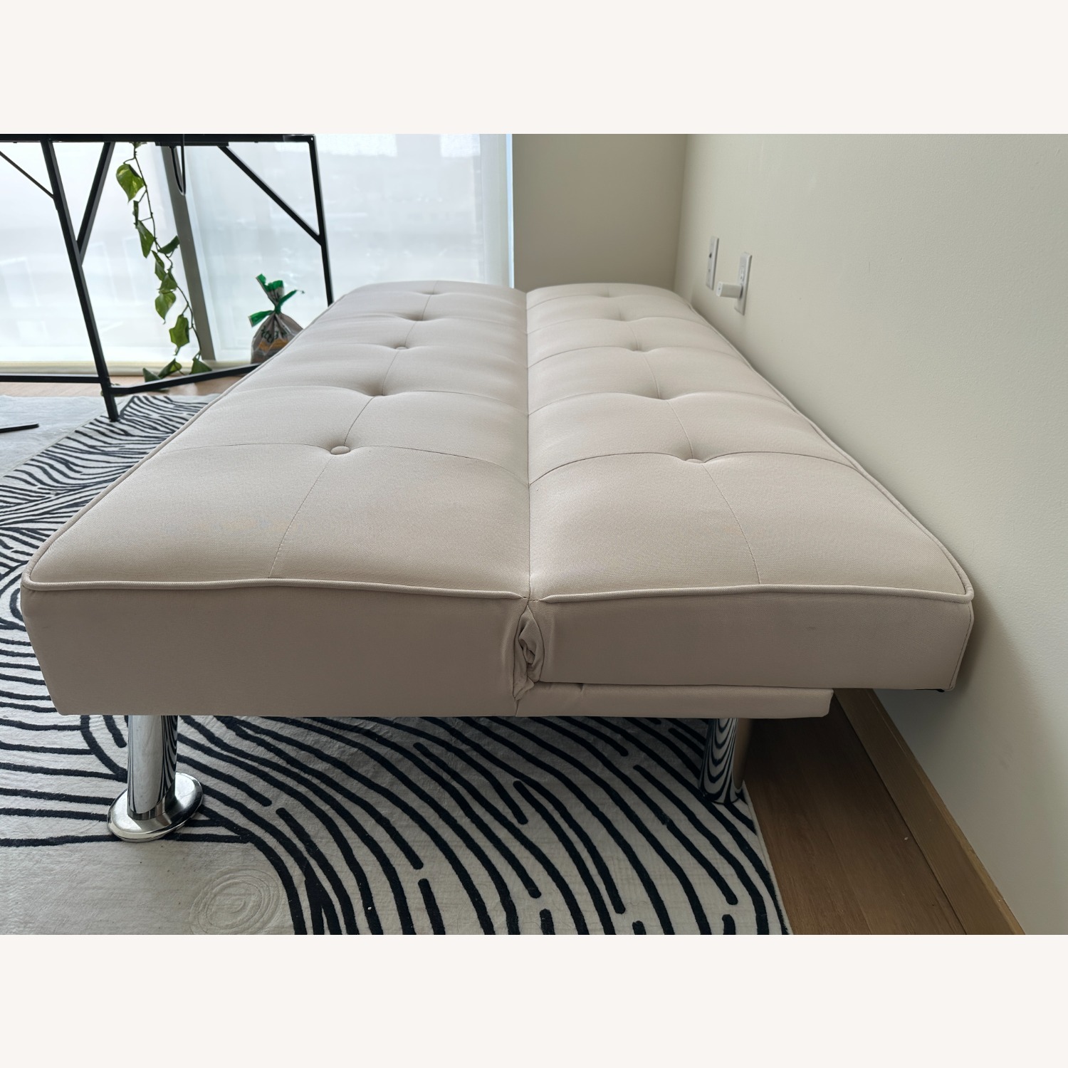 Gunji White Fabric Sleeper Sofa - image-4