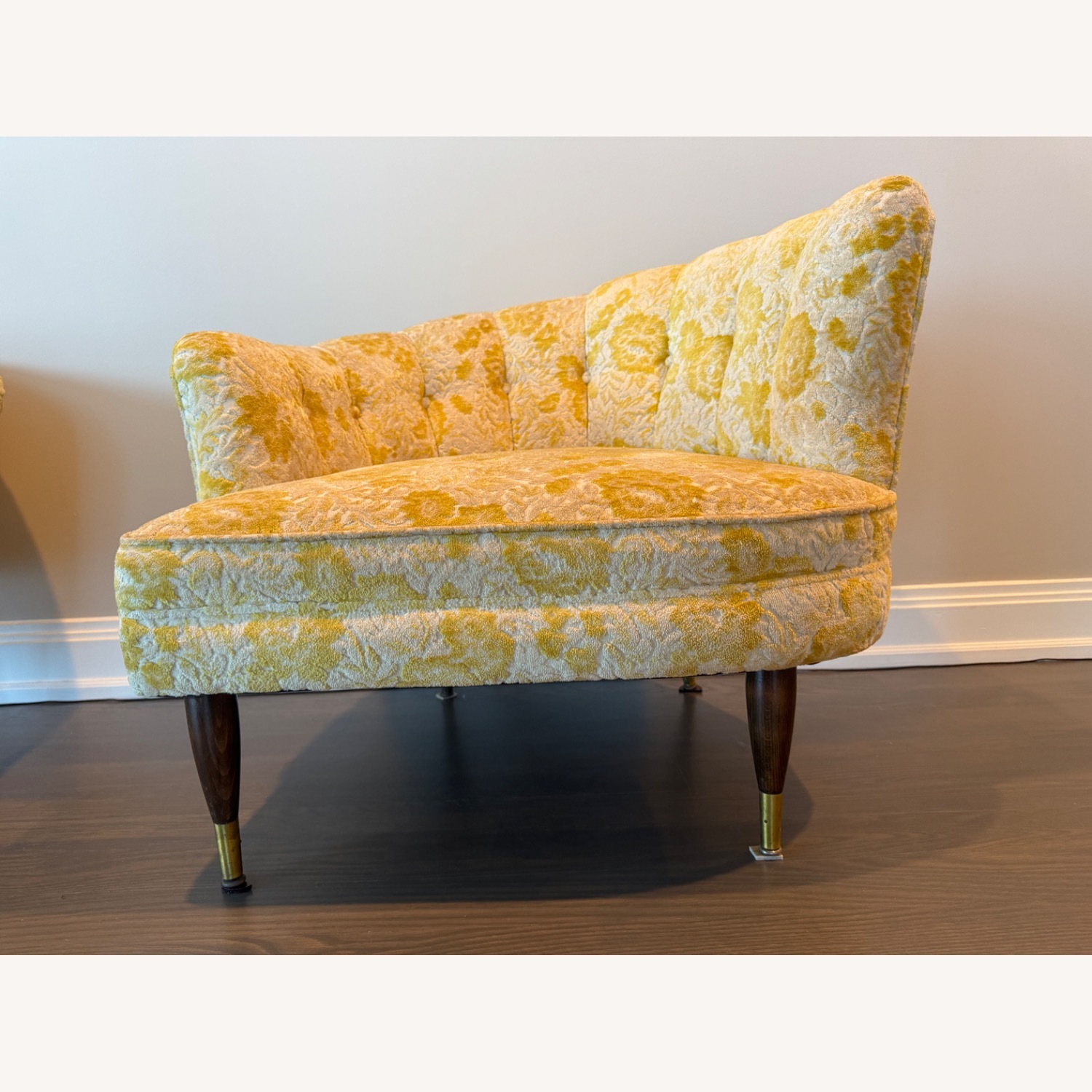 Vintage/Antique Mid Century Velvet Armchair - image-10