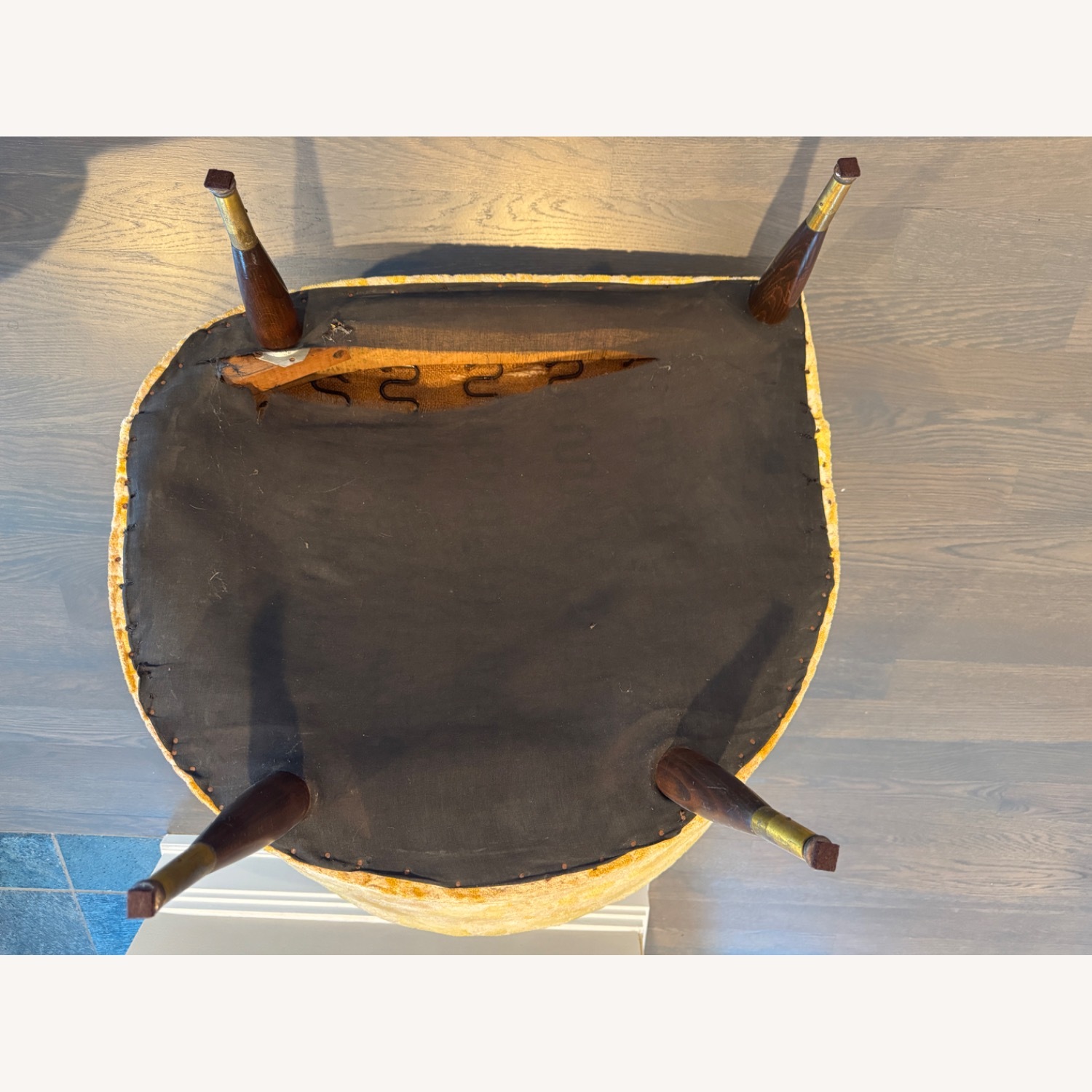 Vintage/Antique Mid Century Velvet Armchair - image-3