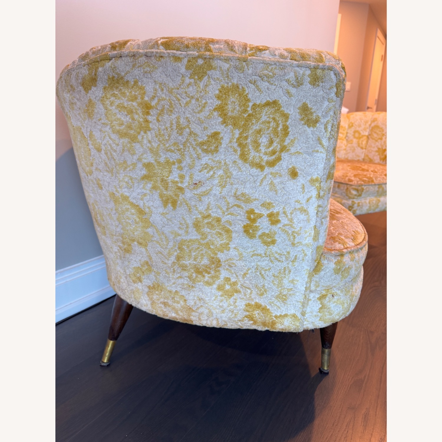 Vintage/Antique Mid Century Velvet Armchair - image-8