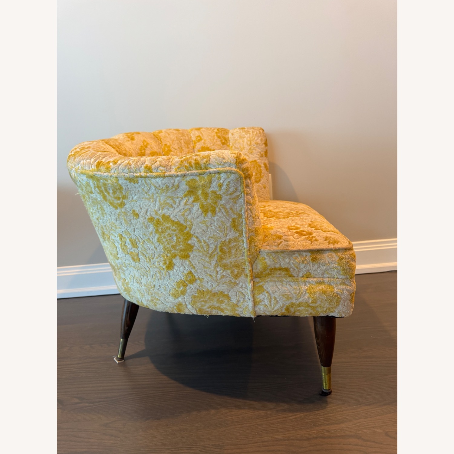 Vintage/Antique Mid Century Velvet Armchair - image-11