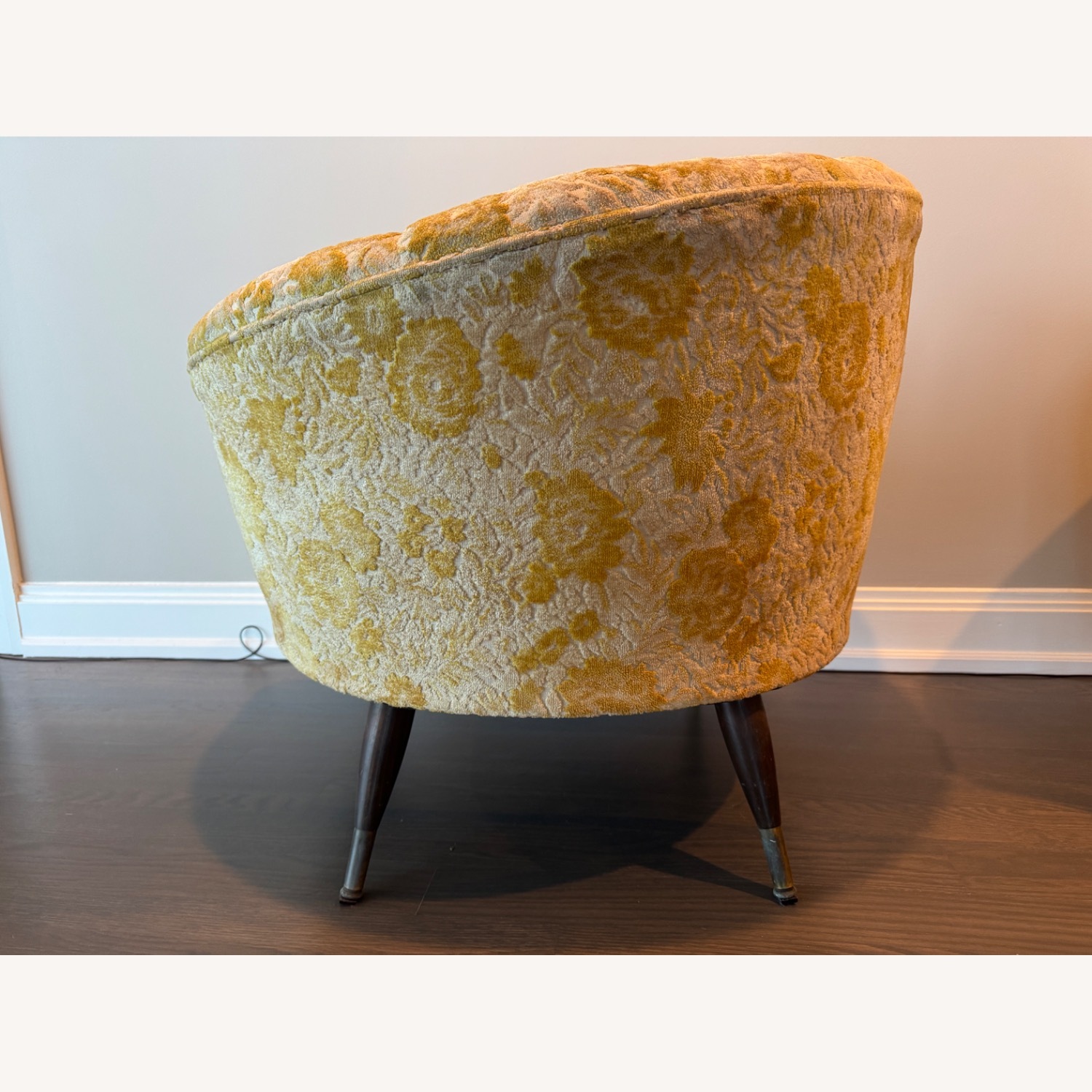 Vintage/Antique Mid Century Velvet Armchair - image-9