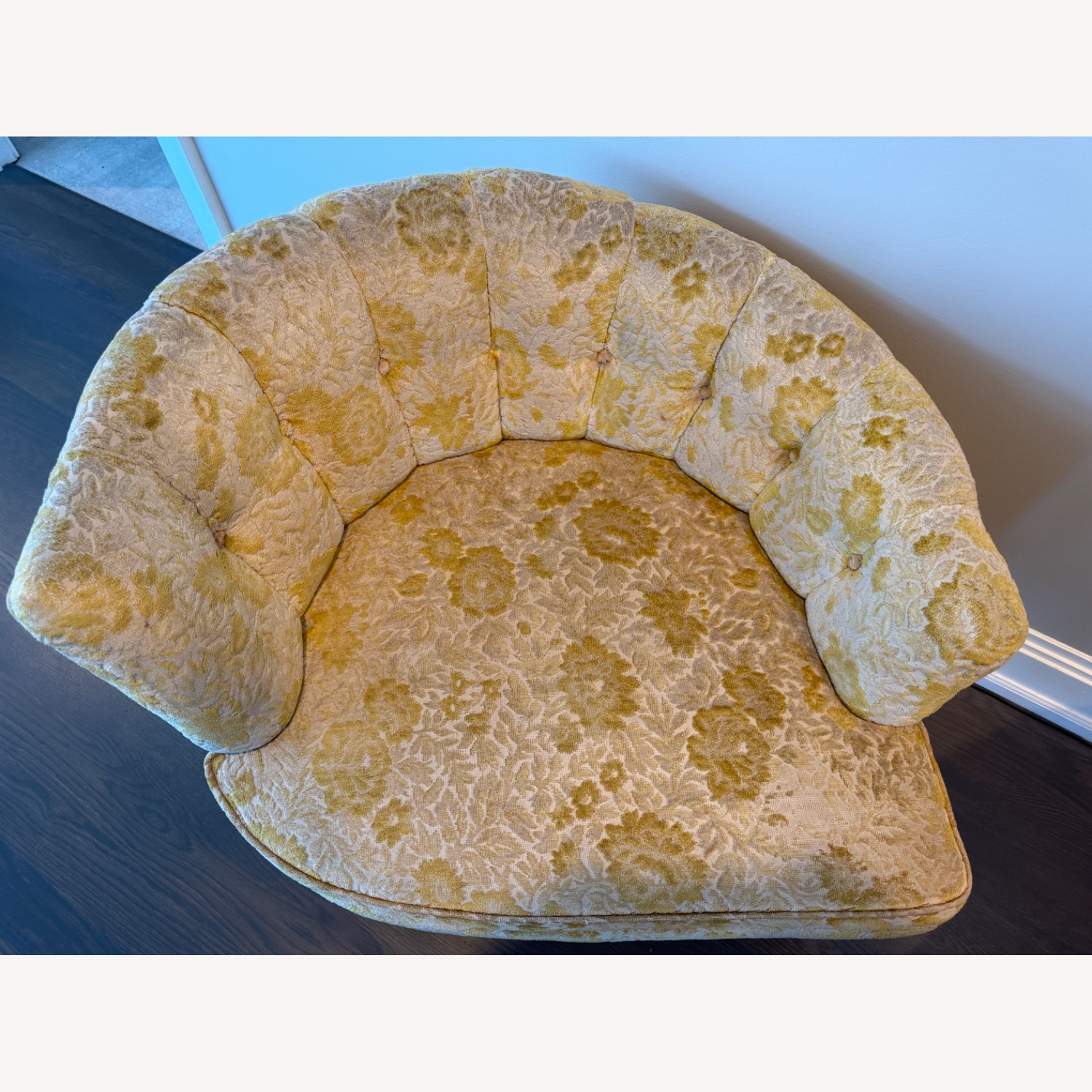 Vintage/Antique Mid Century Velvet Armchair - image-6