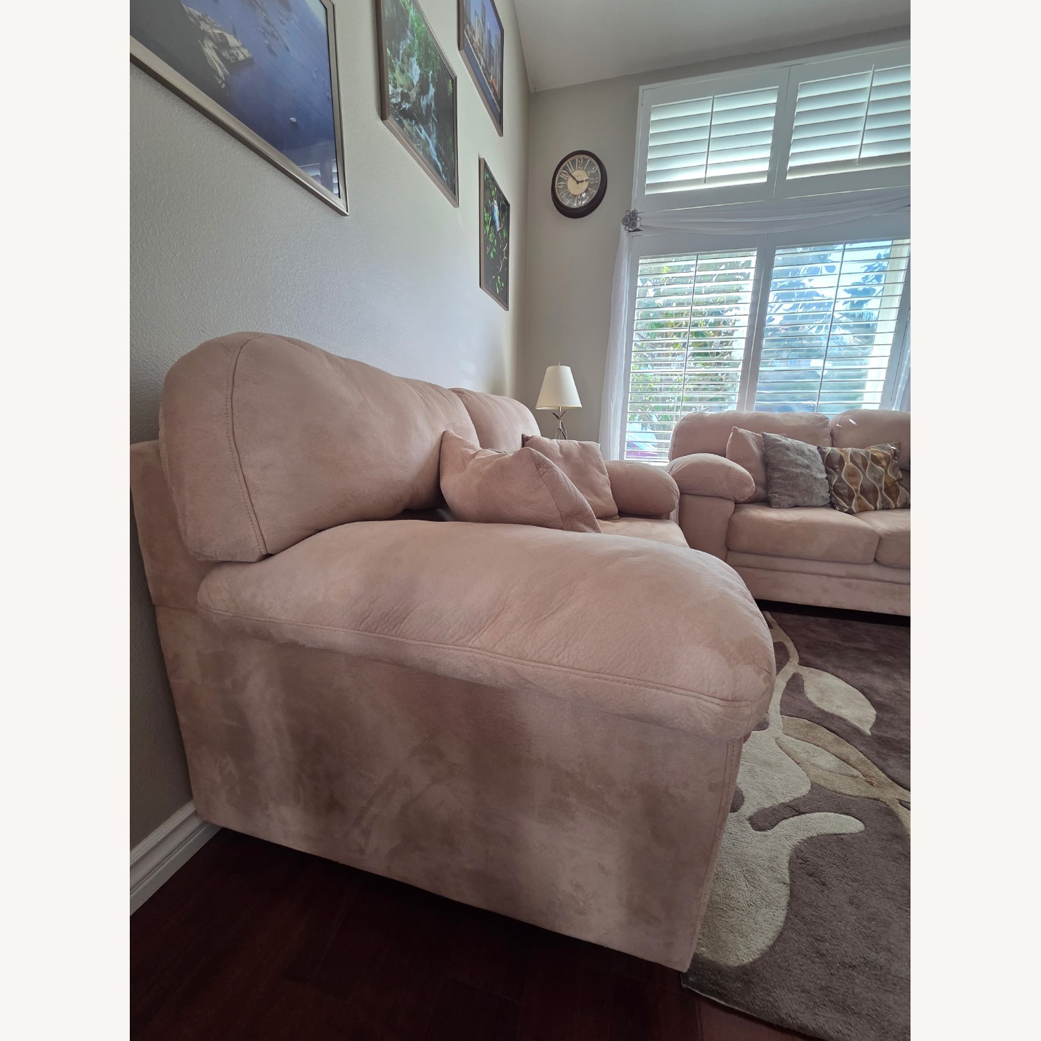 Living Spaces Light Brown Fabric Loveseat - image-3