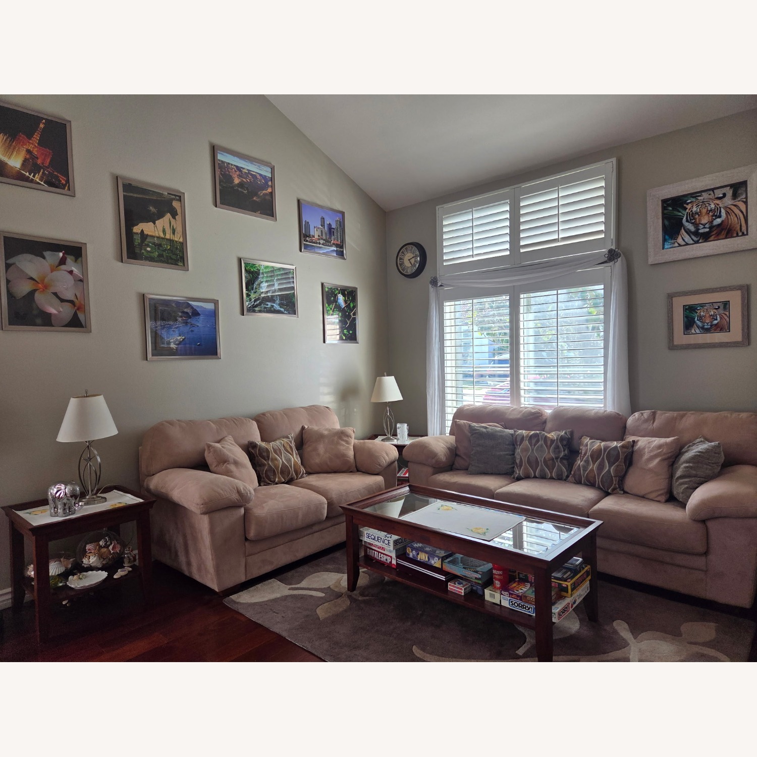 Living Spaces Light Brown Fabric Loveseat - image-2