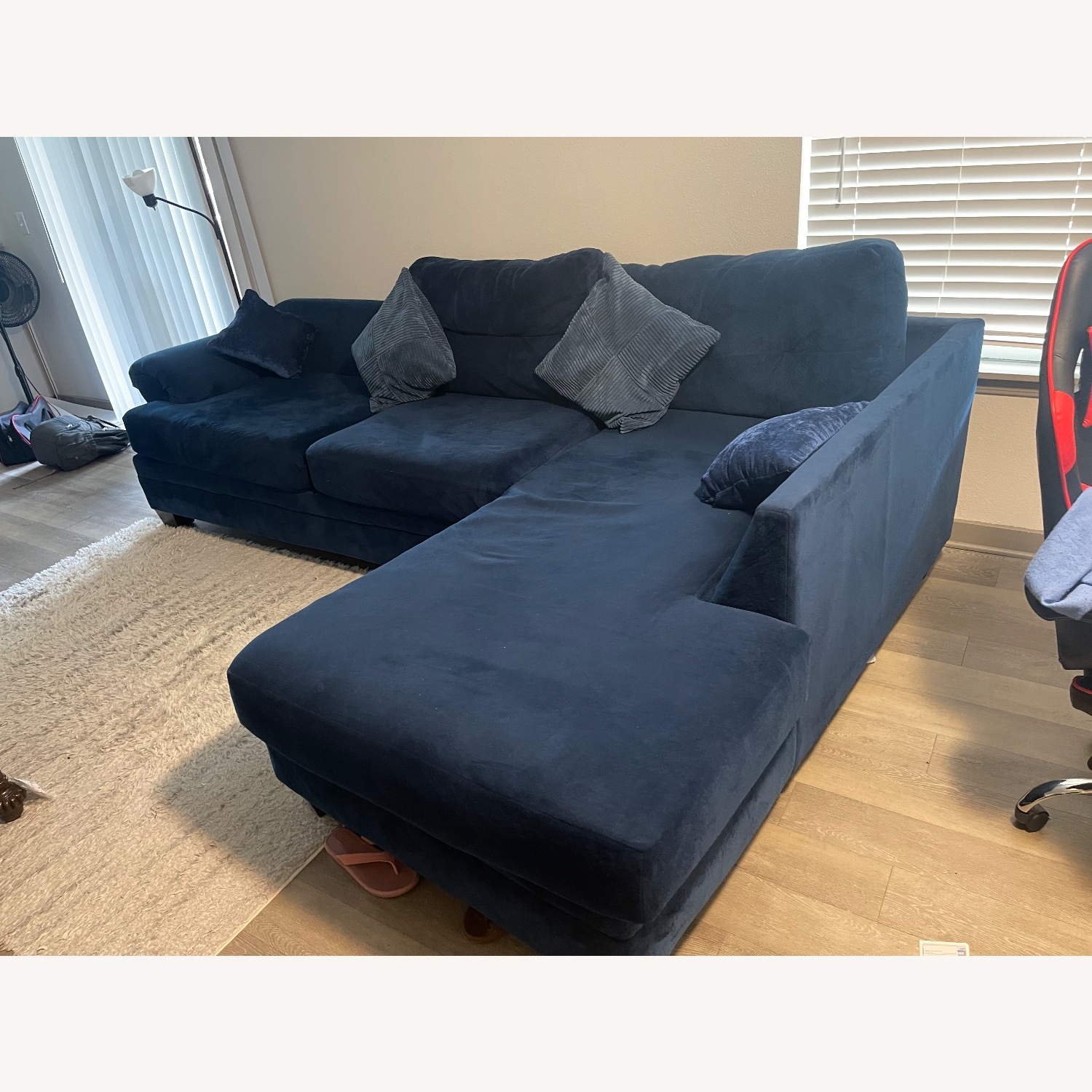 Blue 2 Piece Sectional - image-3