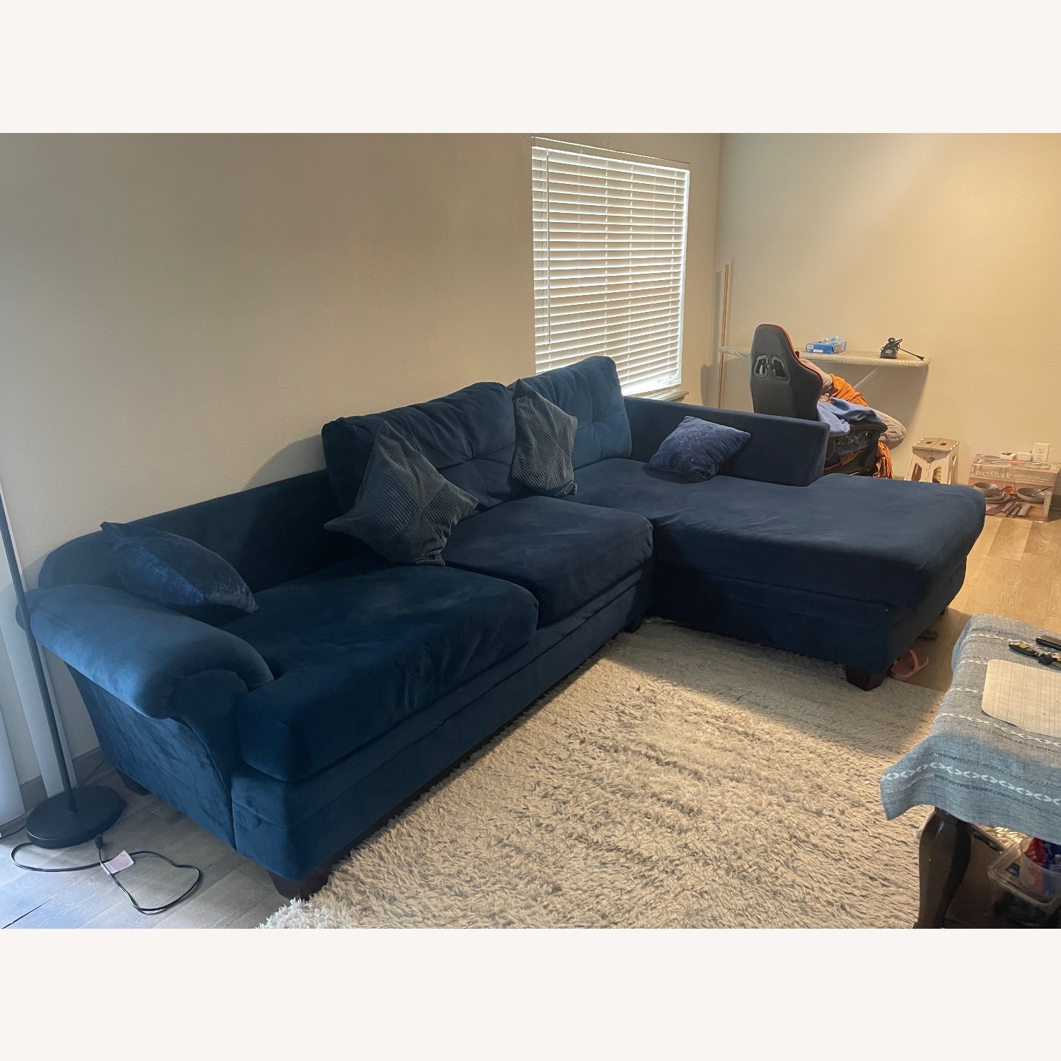 Blue 2 Piece Sectional - image-2