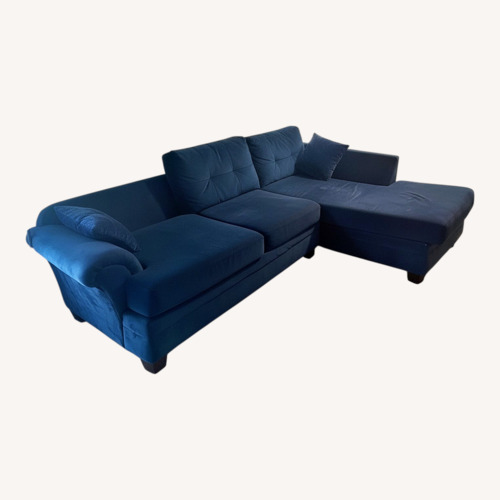 Used Blue 2 Piece Sectional for sale on AptDeco