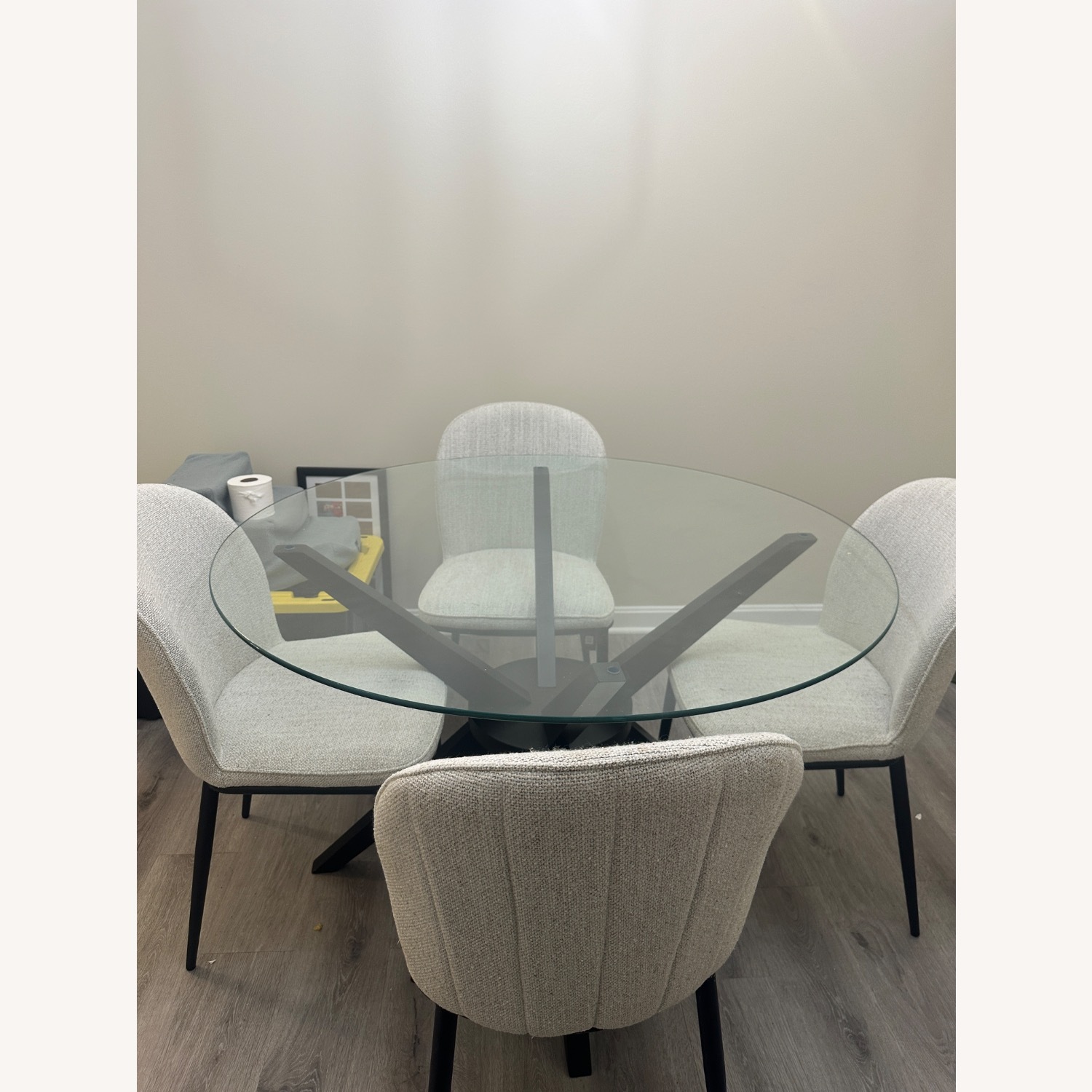 Transparent Glass Dining Table - image-1