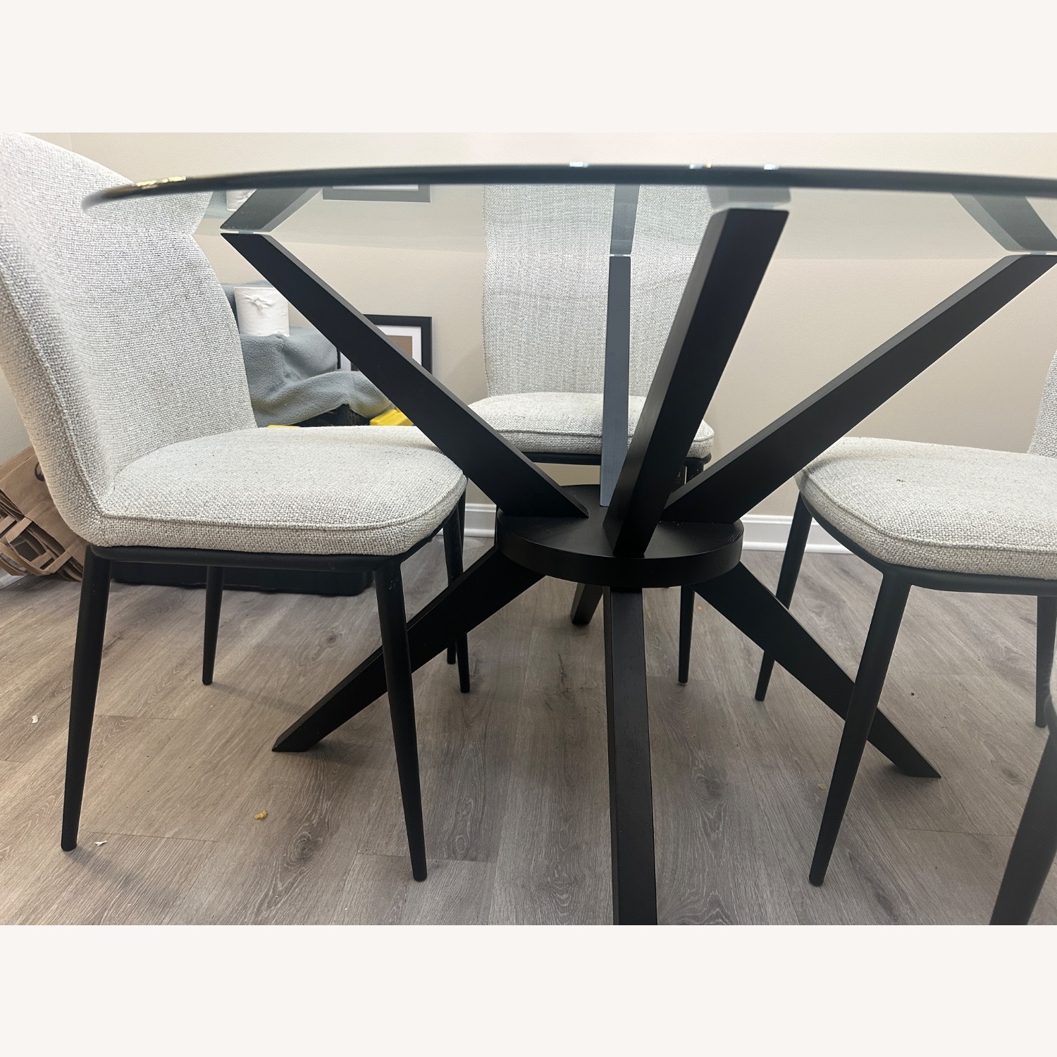 Transparent Glass Dining Table - image-3