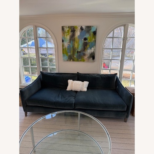 Used Bernhardt Joli Blue Fabric 3+ Seater Sofa for sale on AptDeco