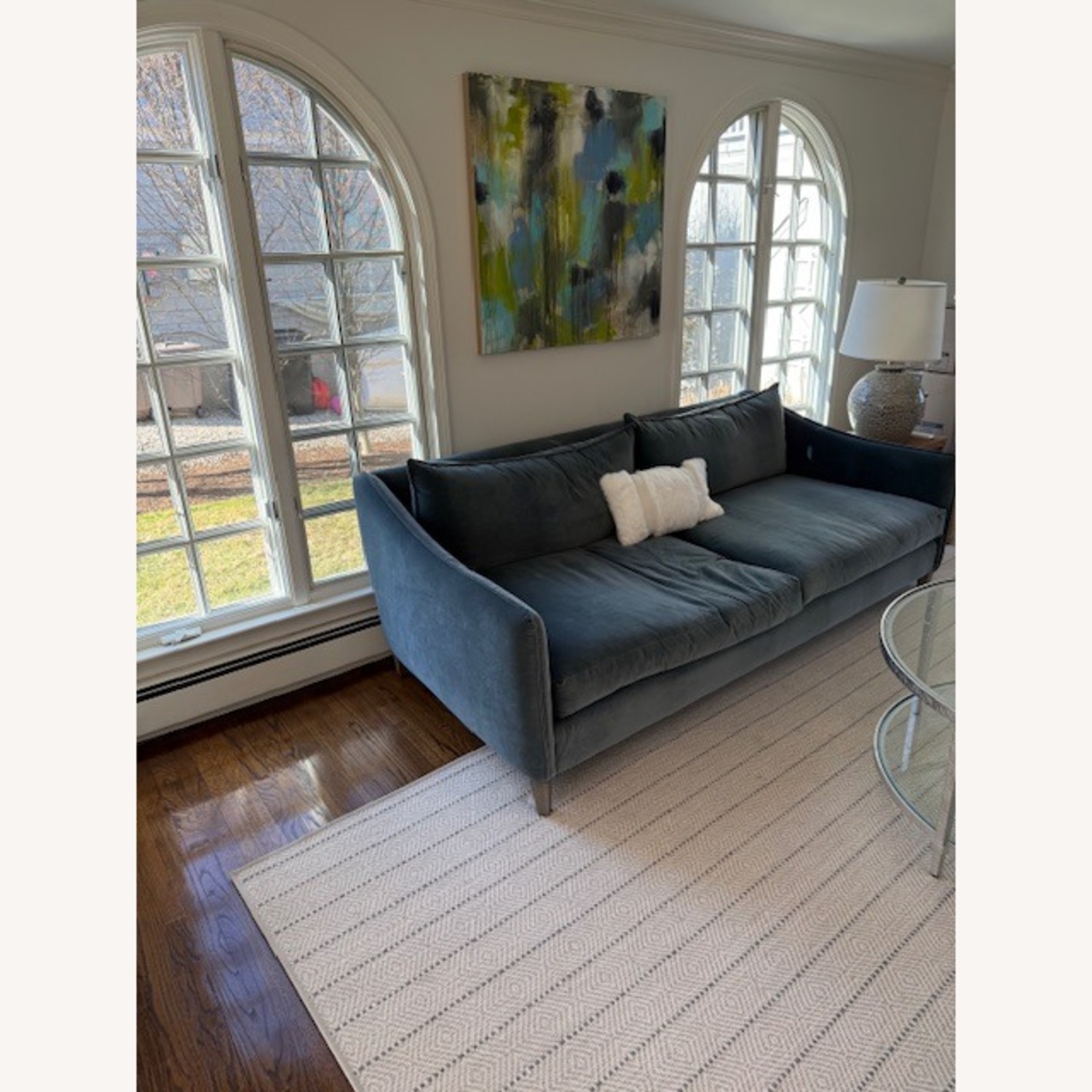 Bernhardt Joli Blue Fabric 3+ Seater Sofa - image-2