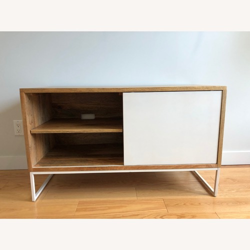 Used West Elm Silas Wood & Metal Media Console for sale on AptDeco