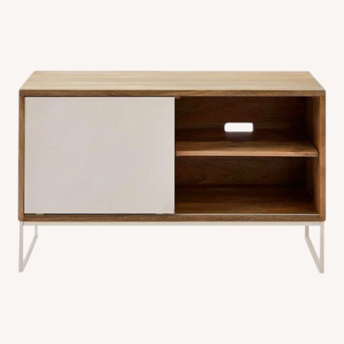 Used West Elm Silas Wood & Metal Media Console for sale on AptDeco
