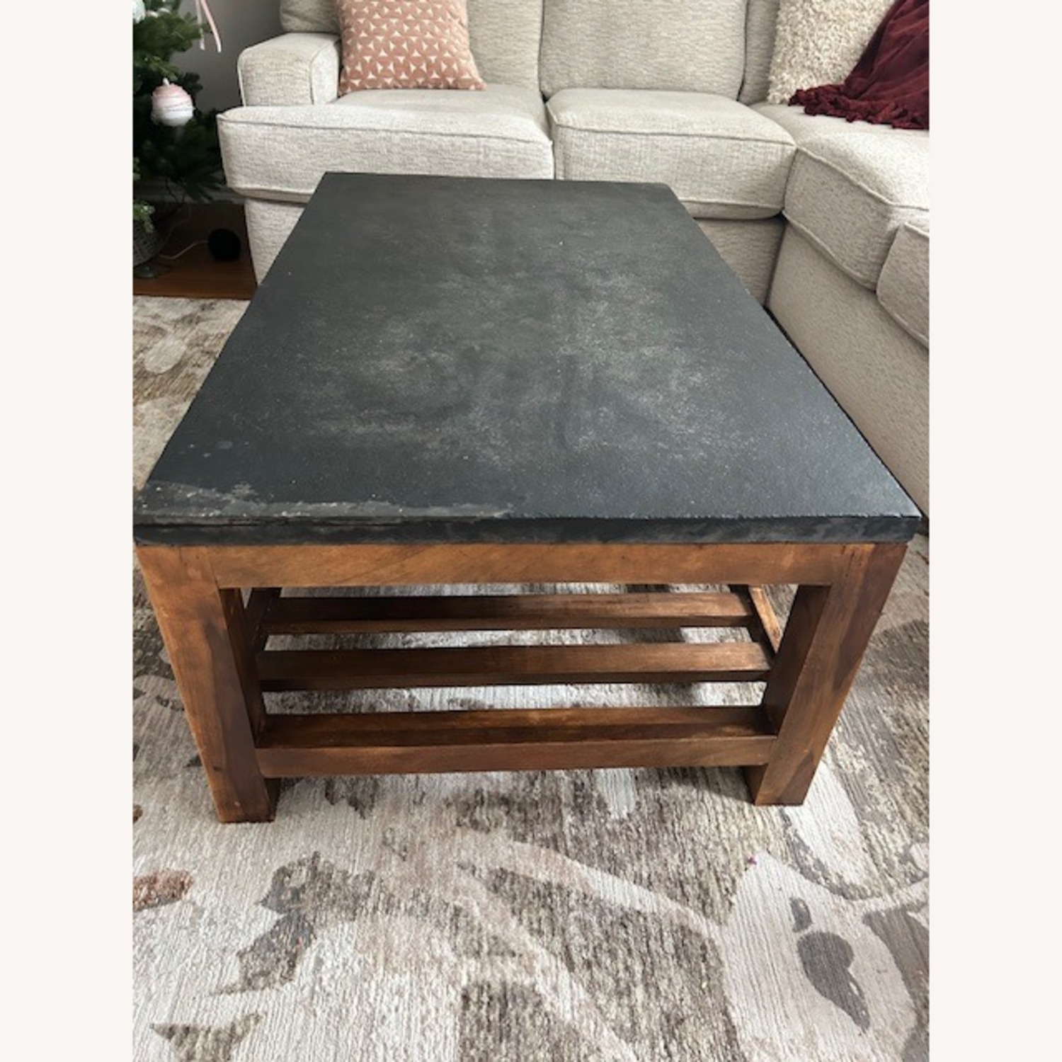 Stone Top Coffee Table - image-1