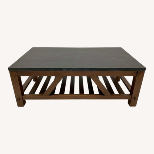 Used Stone Top Coffee Table for sale on AptDeco