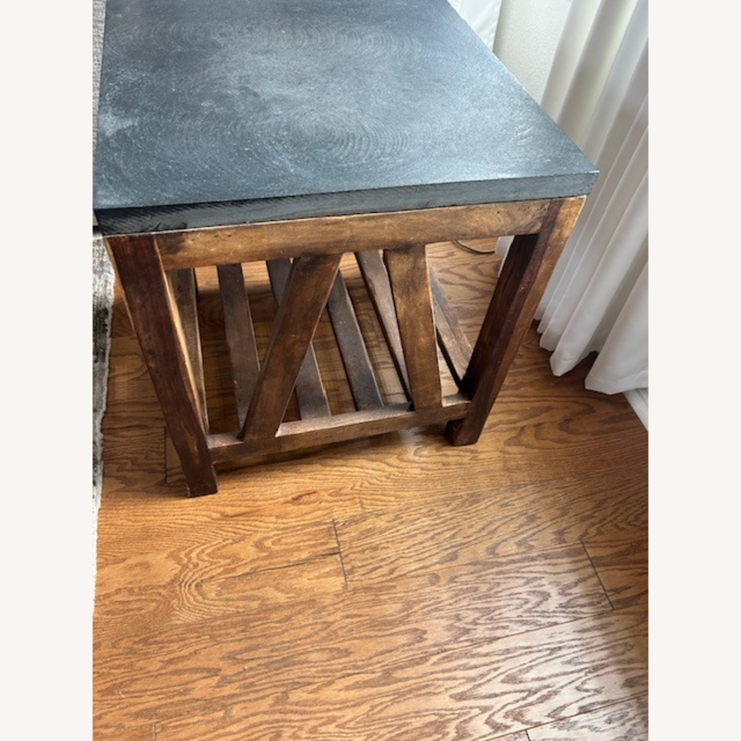 Dark Gray Stone Side Table - image-4