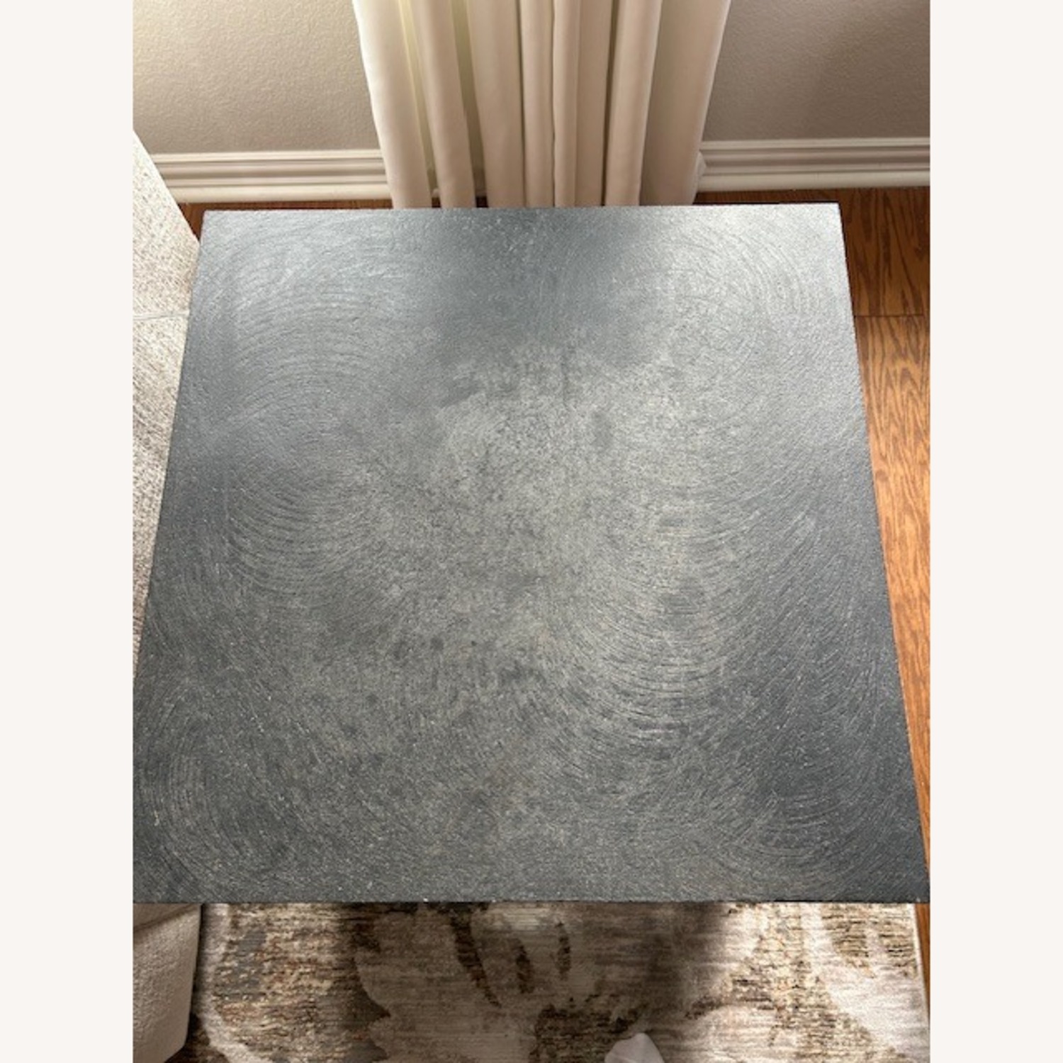 Dark Gray Stone Side Table - image-2