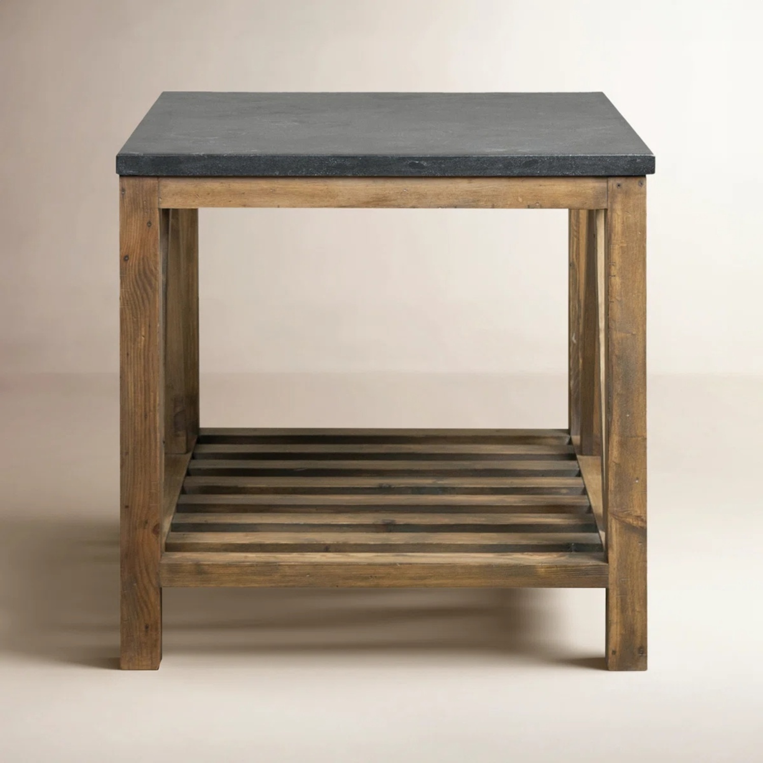 Dark Gray Stone Side Table - image-5